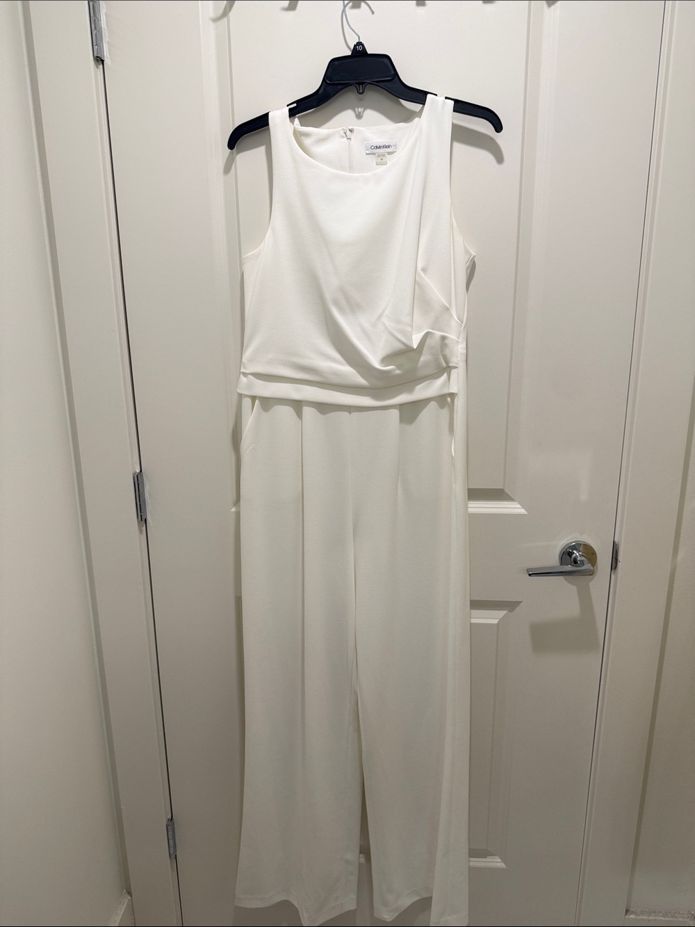 Calvin Klein White Sleeveless Jumpsuit
